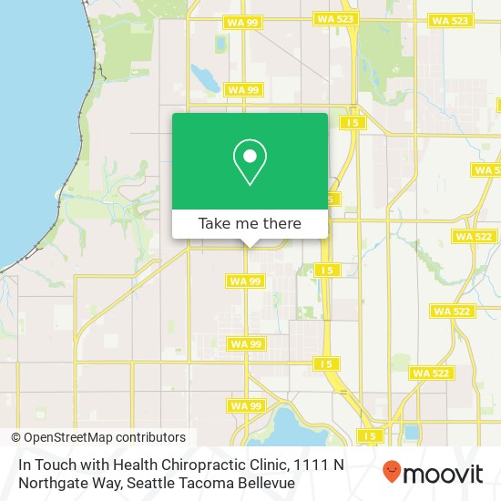 Mapa de In Touch with Health Chiropractic Clinic, 1111 N Northgate Way