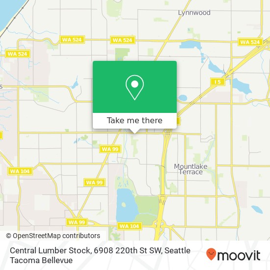 Central Lumber Stock, 6908 220th St SW map