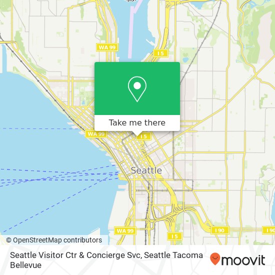 Seattle Visitor Ctr & Concierge Svc map