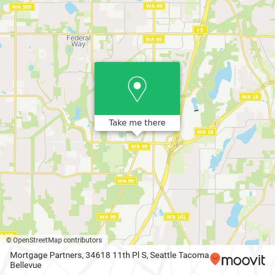 Mapa de Mortgage Partners, 34618 11th Pl S