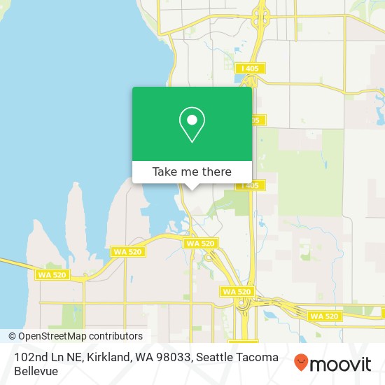 102nd Ln NE, Kirkland, WA 98033 map