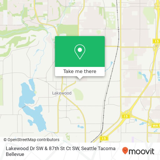 Mapa de Lakewood Dr SW & 87th St Ct SW