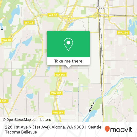 Mapa de 226 1st Ave N (1st Ave), Algona, WA 98001