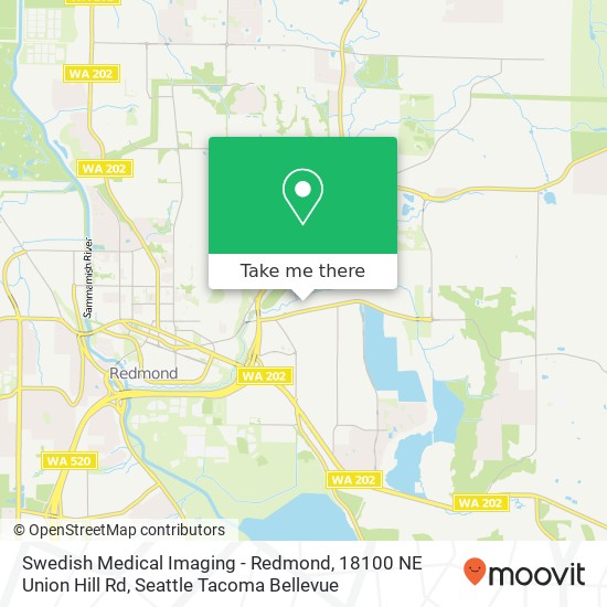 Mapa de Swedish Medical Imaging - Redmond, 18100 NE Union Hill Rd