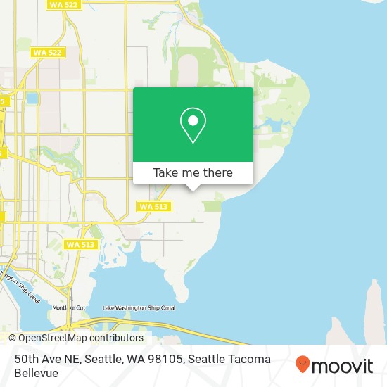 Mapa de 50th Ave NE, Seattle, WA 98105