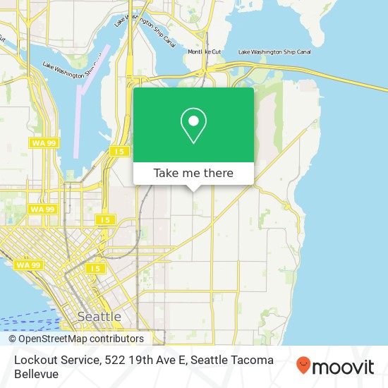 Mapa de Lockout Service, 522 19th Ave E