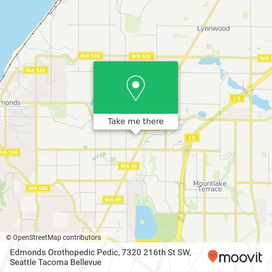 Mapa de Edmonds Orothopedic Pedic, 7320 216th St SW