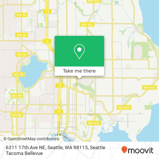 Mapa de 6311 17th Ave NE, Seattle, WA 98115