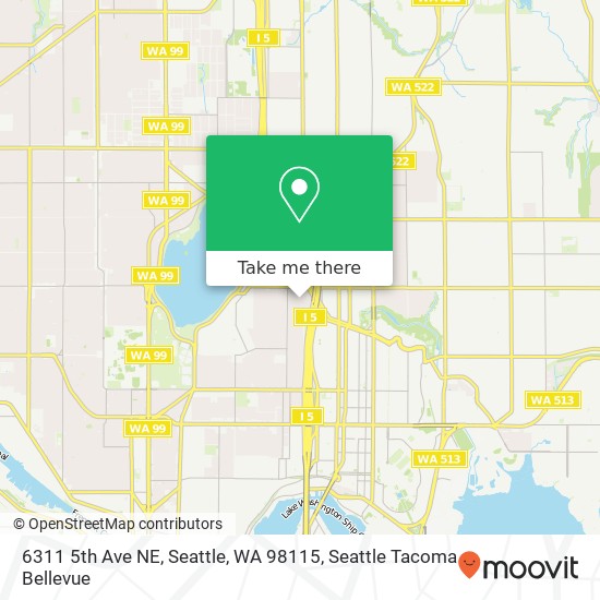 Mapa de 6311 5th Ave NE, Seattle, WA 98115