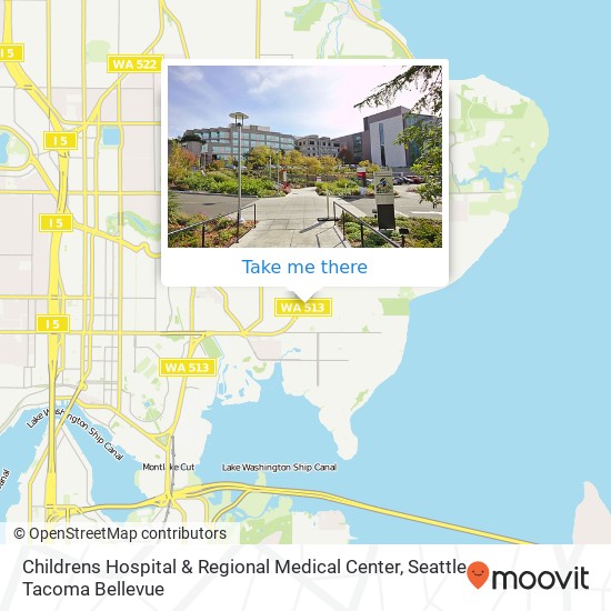 Mapa de Childrens Hospital & Regional Medical Center, 4800 Sand Point Way NE