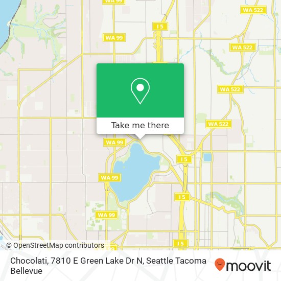Mapa de Chocolati, 7810 E Green Lake Dr N