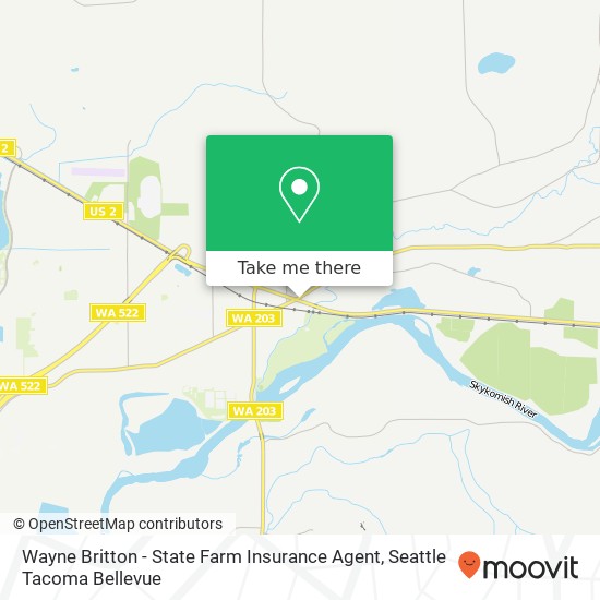 Mapa de Wayne Britton - State Farm Insurance Agent, 19975 State Route 2