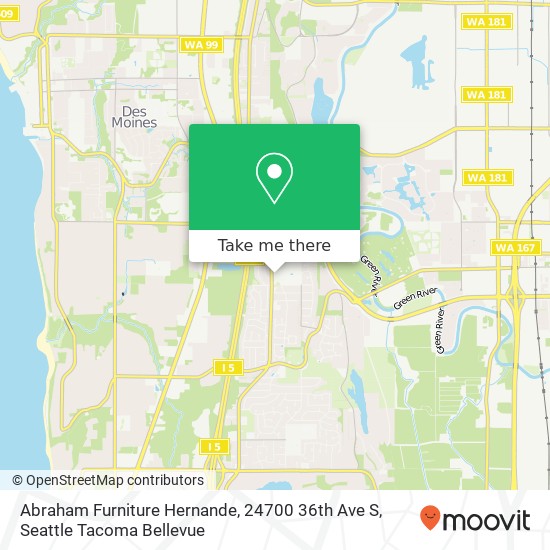 Abraham Furniture Hernande, 24700 36th Ave S map