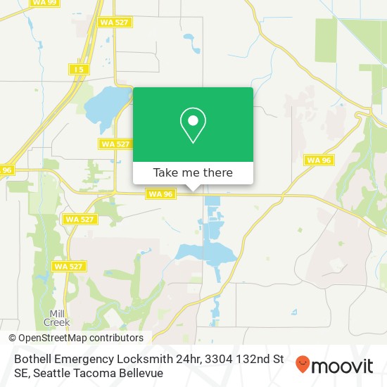 Mapa de Bothell Emergency Locksmith 24hr, 3304 132nd St SE