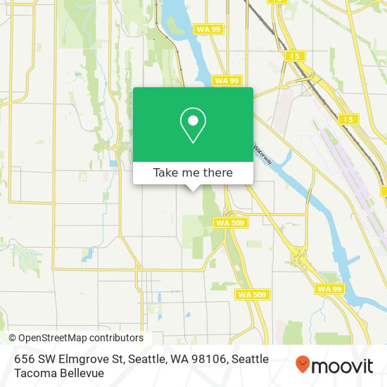 Mapa de 656 SW Elmgrove St, Seattle, WA 98106