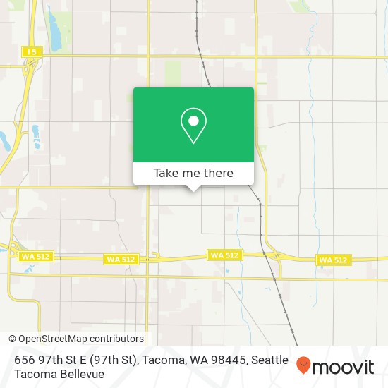 Mapa de 656 97th St E (97th St), Tacoma, WA 98445