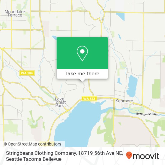 Stringbeans Clothing Company, 18719 56th Ave NE map