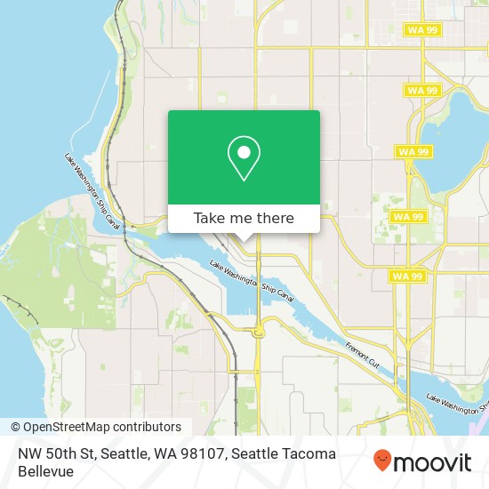 Mapa de NW 50th St, Seattle, WA 98107