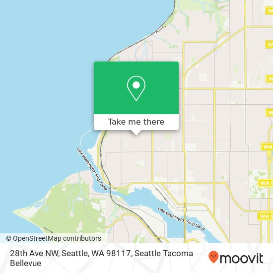 28th Ave NW, Seattle, WA 98117 map