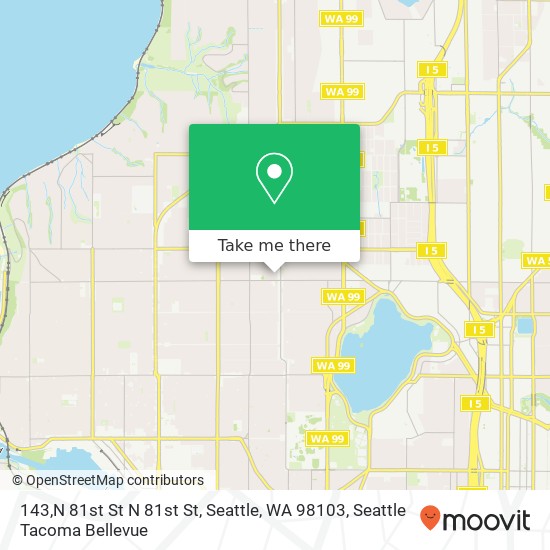 Mapa de 143,N 81st St N 81st St, Seattle, WA 98103