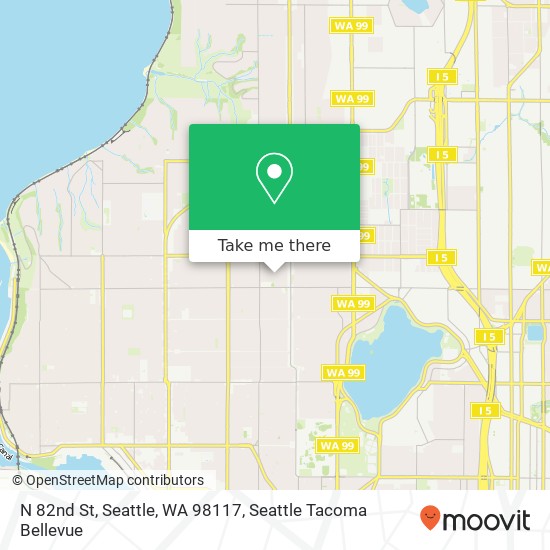 Mapa de N 82nd St, Seattle, WA 98117