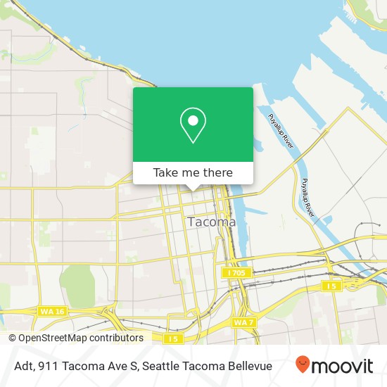 Mapa de Adt, 911 Tacoma Ave S
