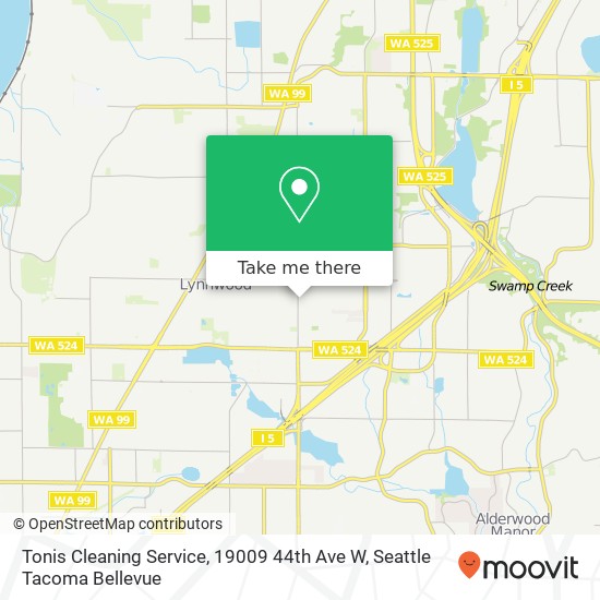 Mapa de Tonis Cleaning Service, 19009 44th Ave W