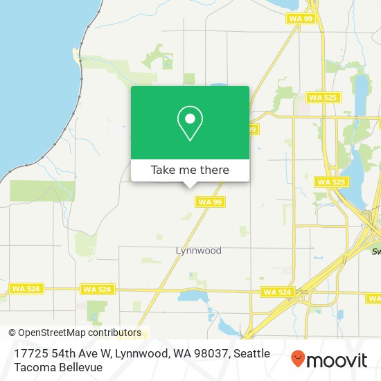 Mapa de 17725 54th Ave W, Lynnwood, WA 98037