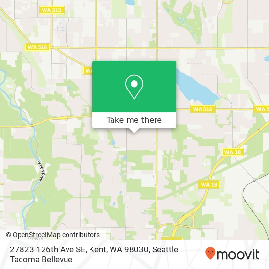 Mapa de 27823 126th Ave SE, Kent, WA 98030