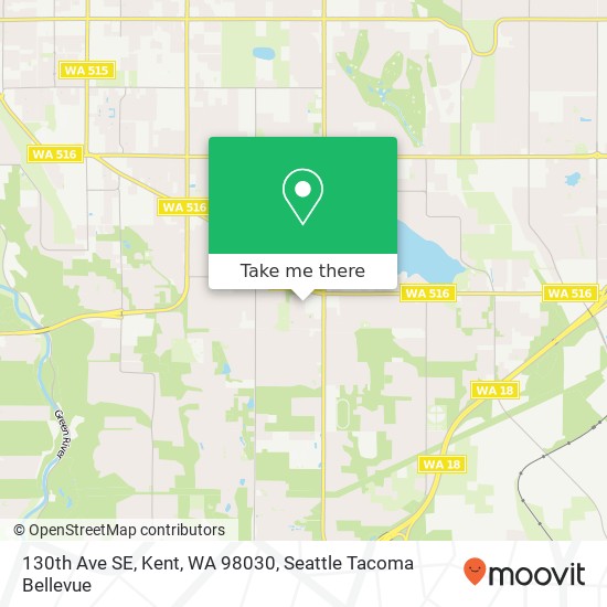 Mapa de 130th Ave SE, Kent, WA 98030