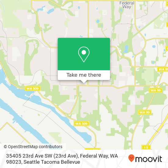 Mapa de 35405 23rd Ave SW (23rd Ave), Federal Way, WA 98023