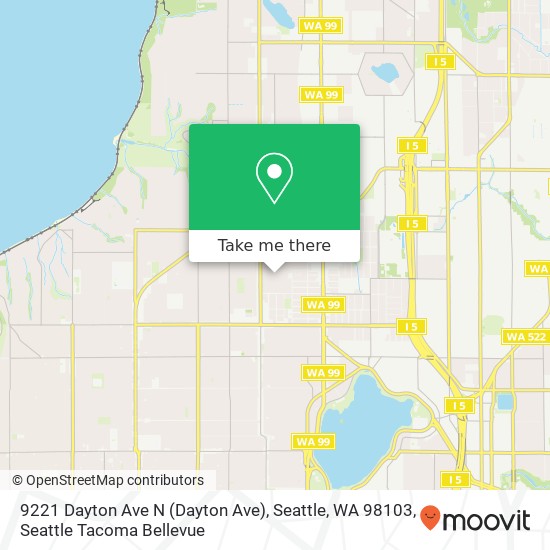 Mapa de 9221 Dayton Ave N (Dayton Ave), Seattle, WA 98103