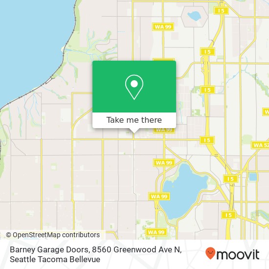 Mapa de Barney Garage Doors, 8560 Greenwood Ave N