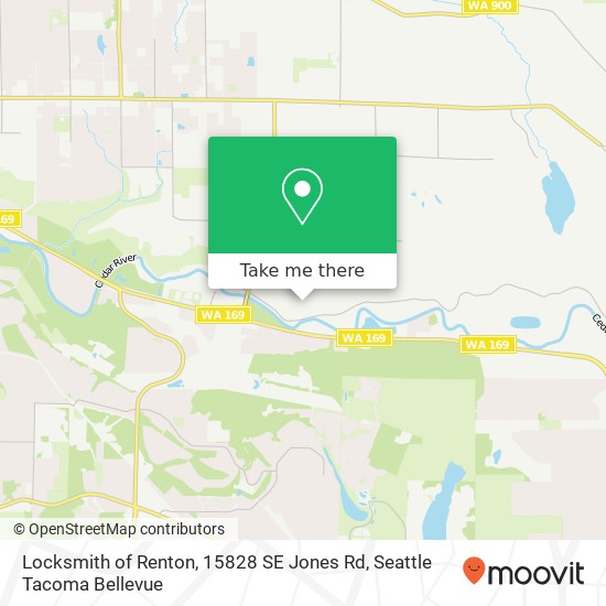 Mapa de Locksmith of Renton, 15828 SE Jones Rd