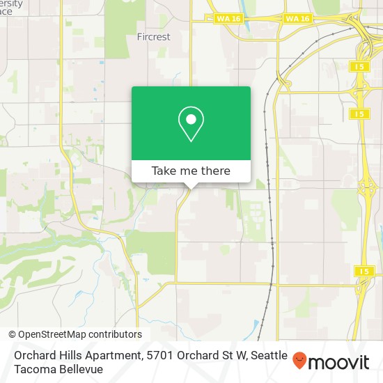 Orchard Hills Apartment, 5701 Orchard St W map