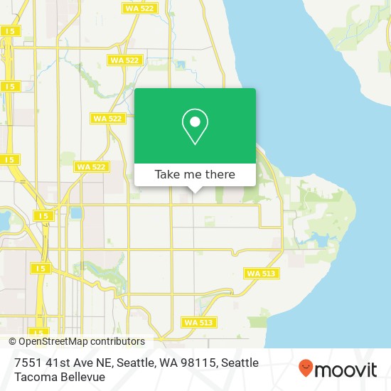 Mapa de 7551 41st Ave NE, Seattle, WA 98115