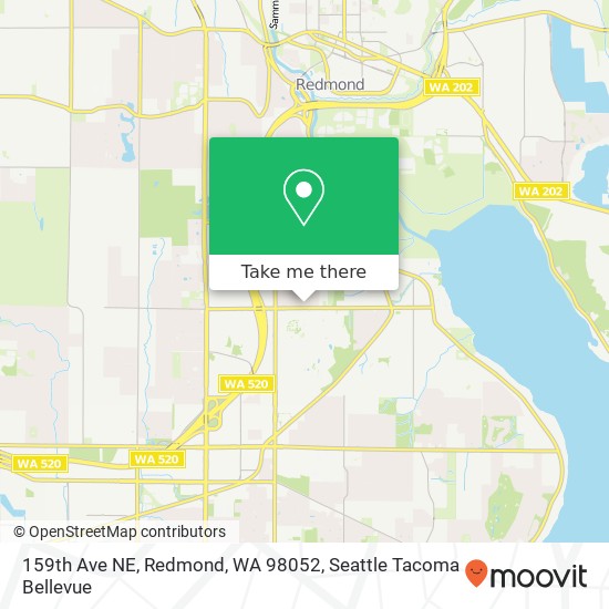 Mapa de 159th Ave NE, Redmond, WA 98052