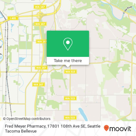 Mapa de Fred Meyer Pharmacy, 17801 108th Ave SE