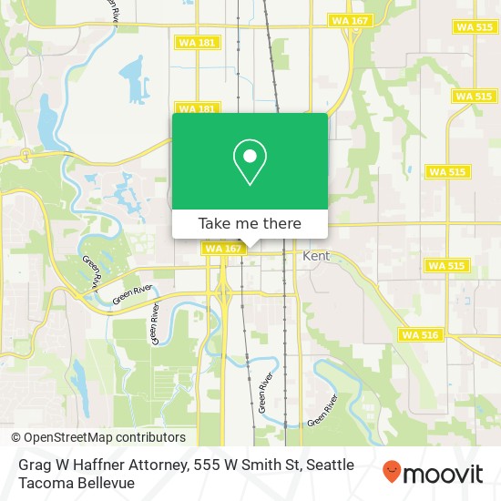 Mapa de Grag W Haffner Attorney, 555 W Smith St