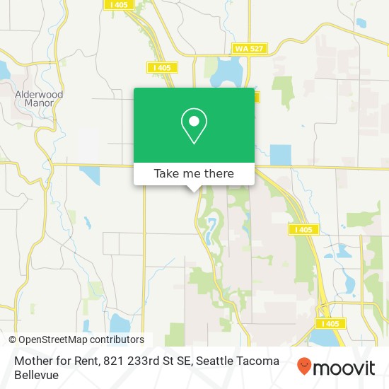 Mapa de Mother for Rent, 821 233rd St SE