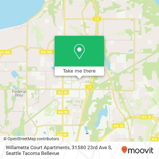 Mapa de Willamette Court Apartments, 31580 23rd Ave S