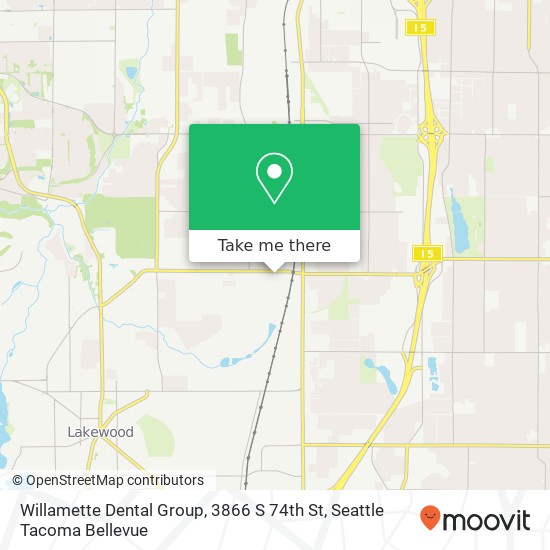Willamette Dental Group, 3866 S 74th St map