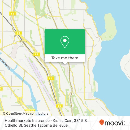 Mapa de Healthmarkets Insurance - Kishia Cain, 3815 S Othello St