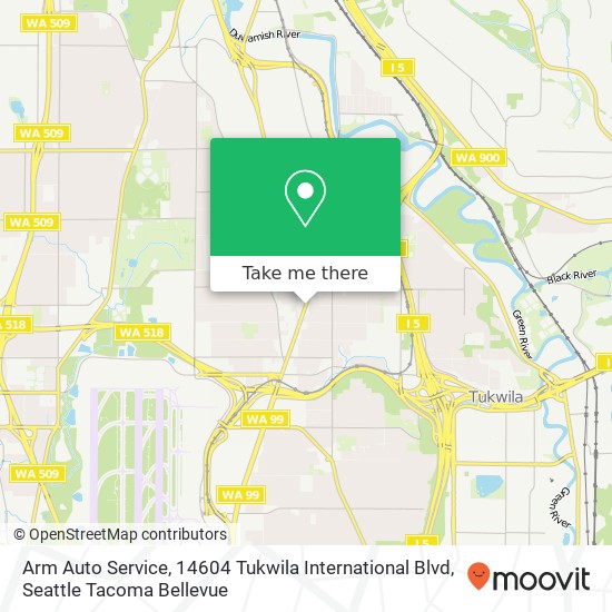 Mapa de Arm Auto Service, 14604 Tukwila International Blvd