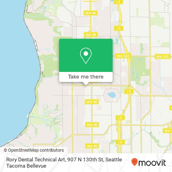 Mapa de Rory Dental Technical Art, 907 N 130th St