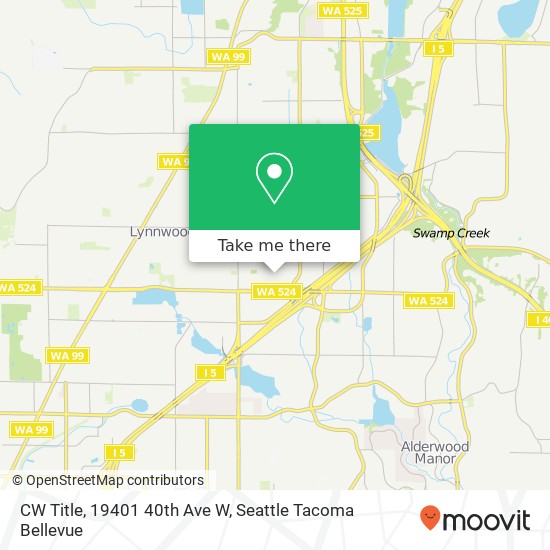 Mapa de CW Title, 19401 40th Ave W