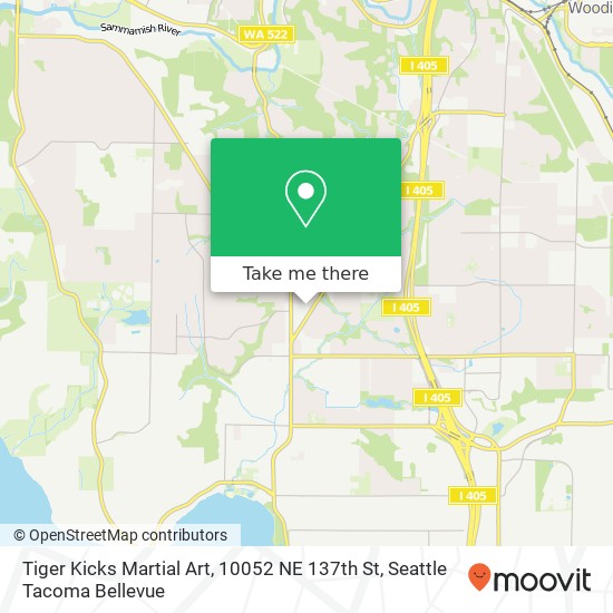 Mapa de Tiger Kicks Martial Art, 10052 NE 137th St