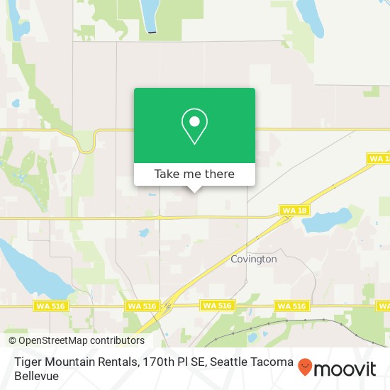 Mapa de Tiger Mountain Rentals, 170th Pl SE