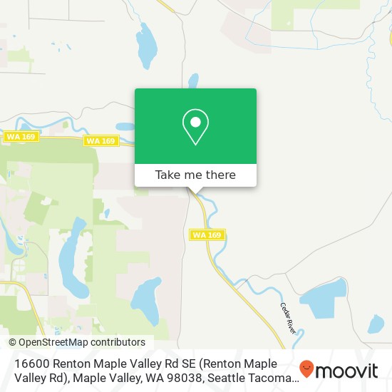 Mapa de 16600 Renton Maple Valley Rd SE (Renton Maple Valley Rd), Maple Valley, WA 98038