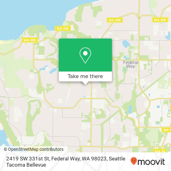 2419 SW 331st St, Federal Way, WA 98023 map